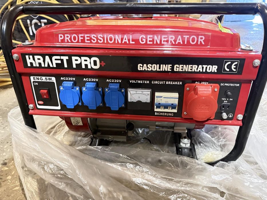 Новий Трифазний генератор 3800Вт  Kraft Pro+ KP8500W