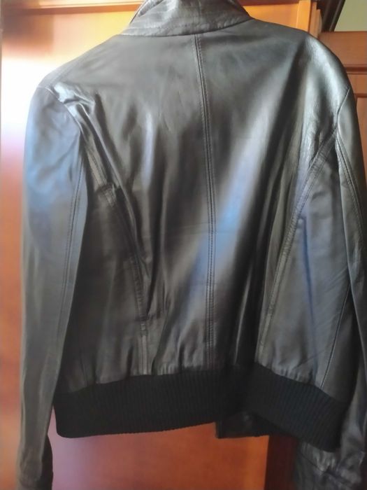 Casaco pele preto