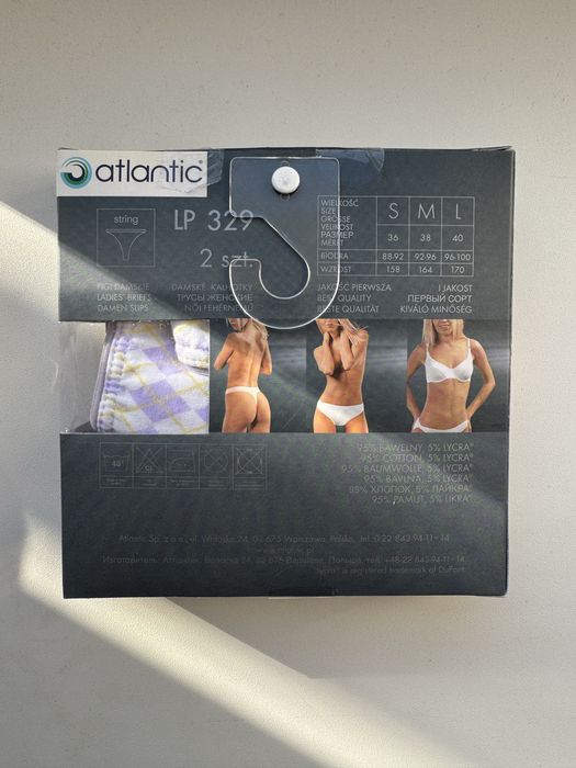 Набір трусиків Atlantic, бавовняні стрінги розмір S