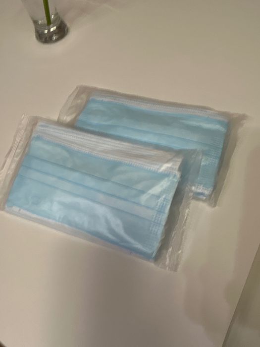 Maseczki ochronne jednorazowe niebieskie po 10szt w paczce (2paczki)