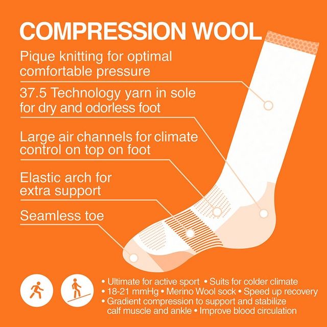 Компресійні термошкарпетки Gococo Compression Merino Wool. S (35-39)