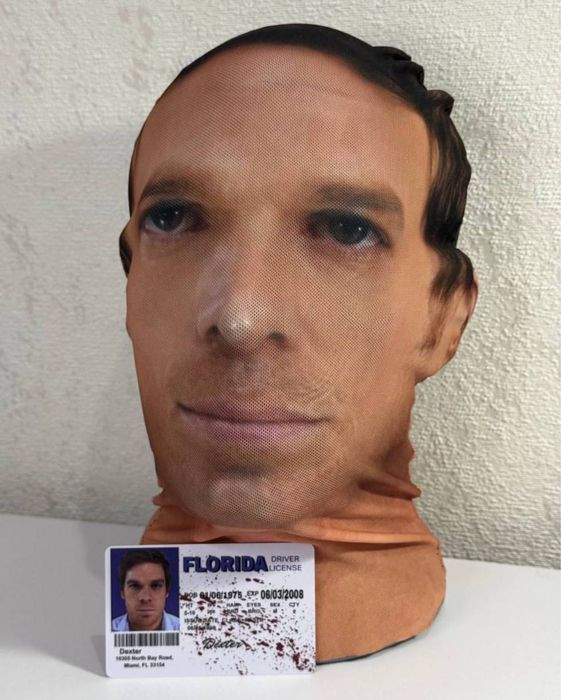 Маски 3d 360° Mclovin Tyler durden, Walter white,Dexter,  мактрахер