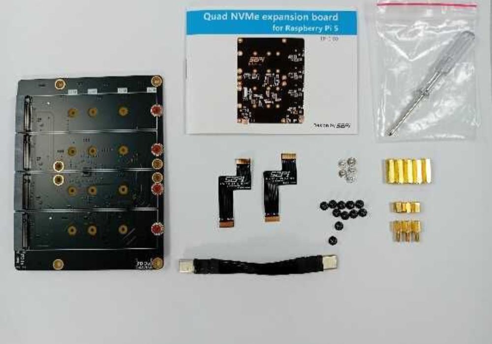 GeeekPi N16 Quad M.2 M-Key NVMe SSD HAT dla Raspberry Pi 5