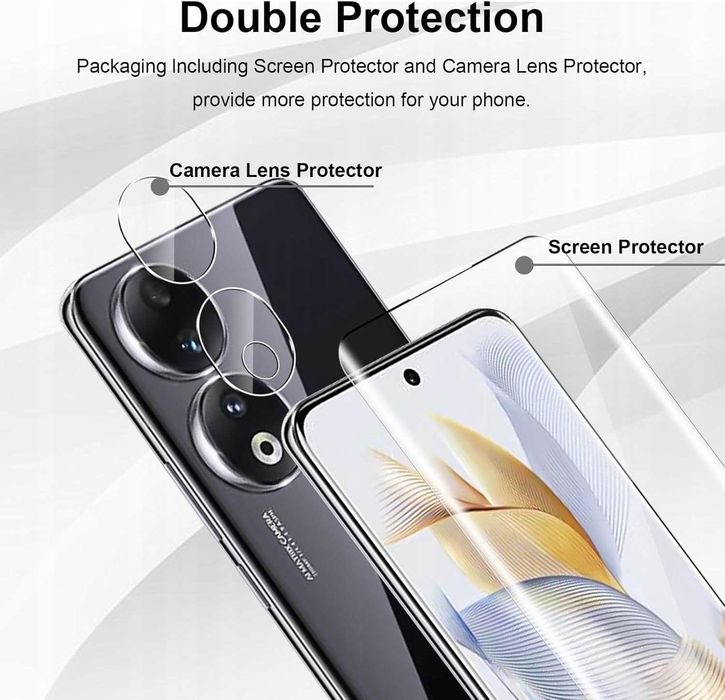 Yenwen Szkło hartowane do Honor 90 Lite 5G, 3D 2+2