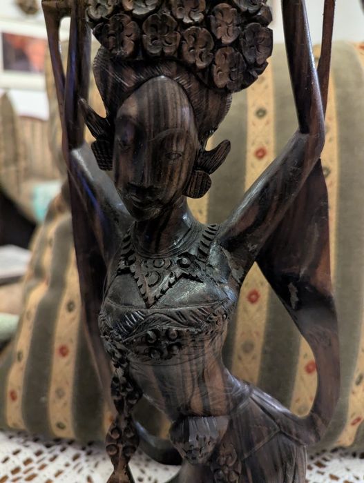 Mistrzowska rzeźba BALI – Heban pasiasty (Macassar) | 32 cm, 0,76 kg