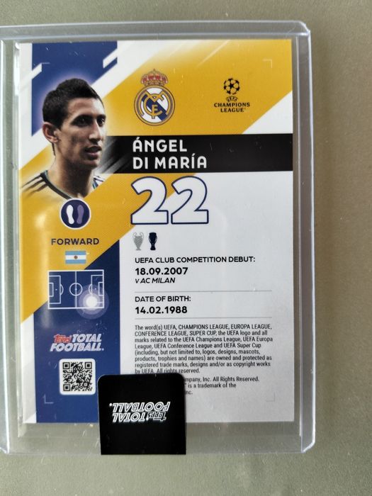 Carta Angel Di Maria Real Madrid 39/99 TTF