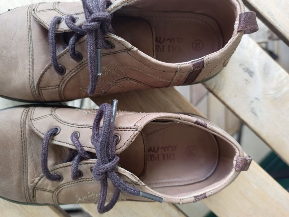 Botas em couro castanhas