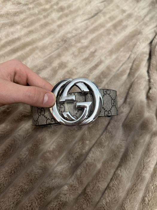 szary pasek Gucci 110 cm