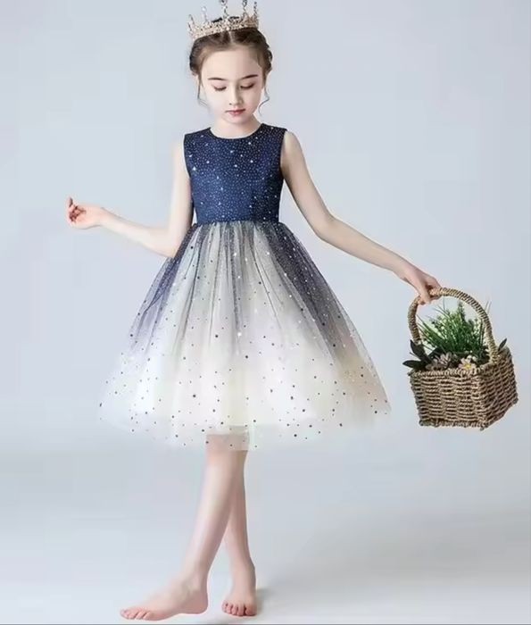 Нарядне плаття омбре для дівчинки 130 см