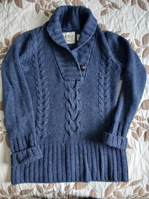 Swete wełniany niebieski logg rozm.M unisex