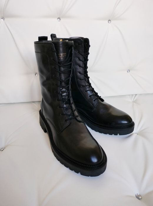 Botki, kozaki damskie Kellin, Gant czarne oficerki r. 42 skóra natural