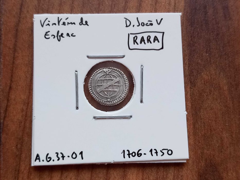 Moeda Vintém D. João V com Serrilha (Rara)