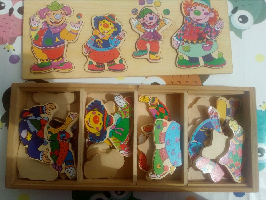 Brinquedo Caixa de construção de palhaços