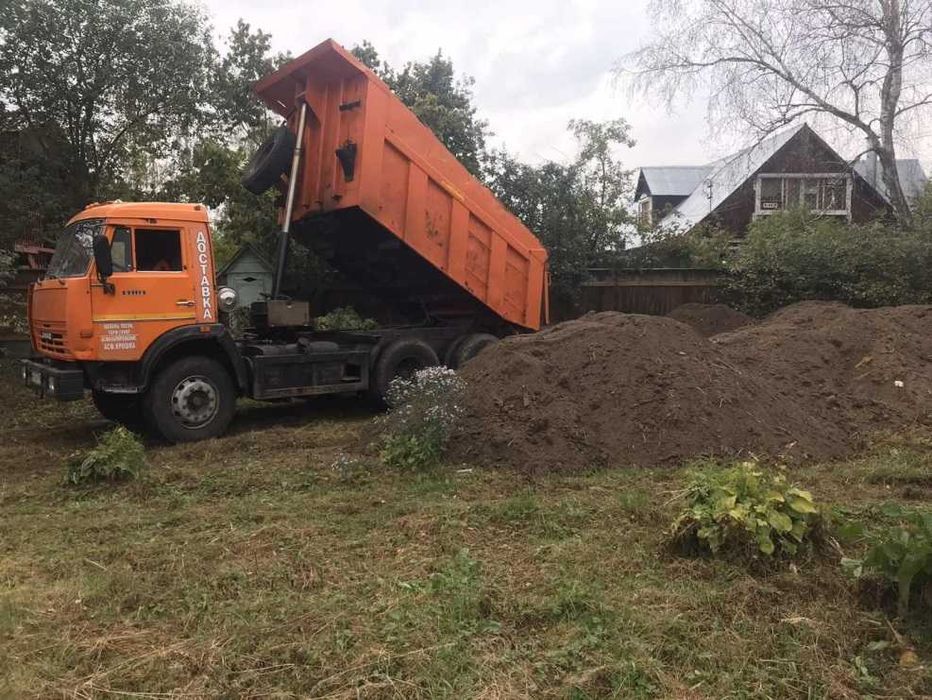 Доставка по городу, отсев, песок, щебень, чернозем, вывоз мусора