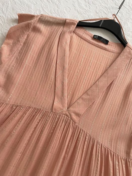 Vestido rosa comprido