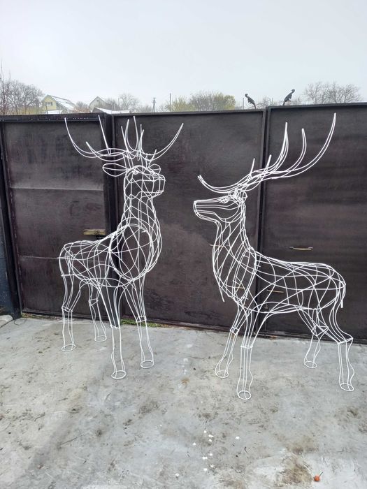 Продаж каркасів новорічних оленів фігури із проволоки світящіеся лед