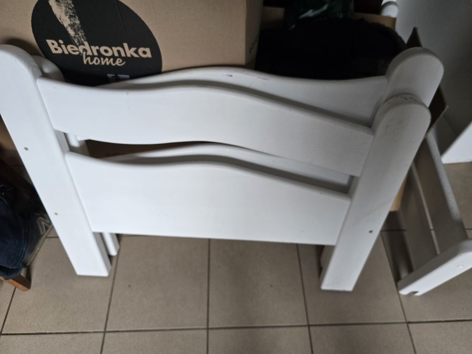 Łóżko drewniane  białe sosnowe 90x200 (bez materaca)