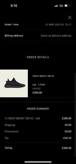 Adidas YEEZY BOOST 350 V2 ONYX EUR 43 1/3 UK9