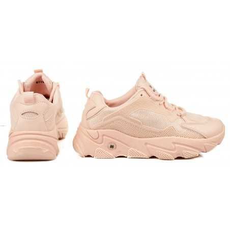 Sportowe sneakersy na grubej podeszwie różowe r 37