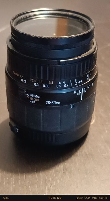 Lente Sigma Zoom 28-80mm f/3.5-5.6 Macro – 55mm