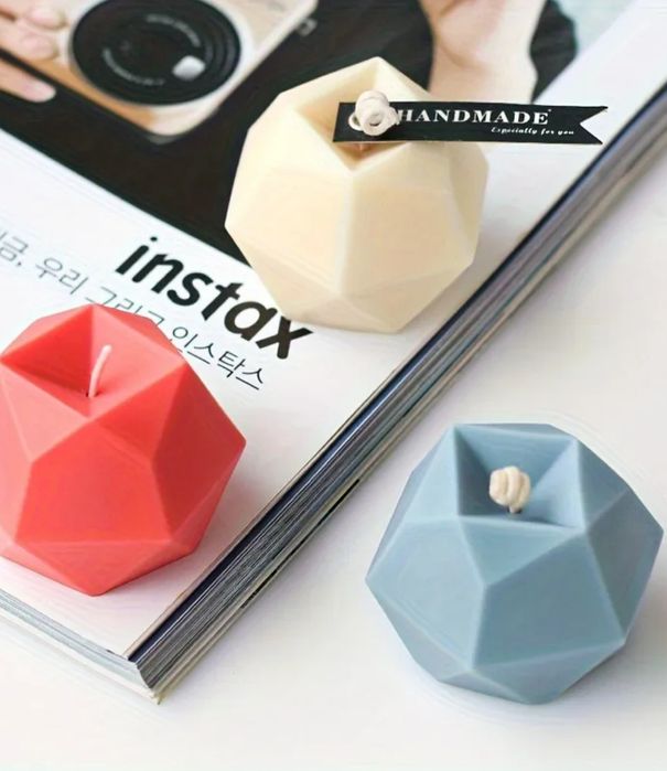 Vela cubo cera soja 100ml Rosa