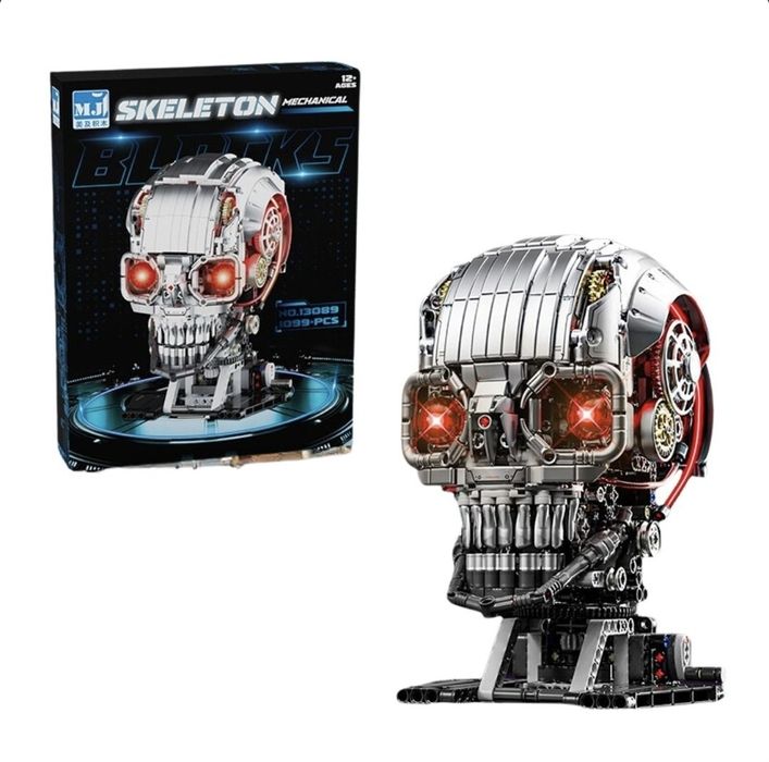 Механічний 3D-конструктор Футуристичний череп з LED-підсвіткою.