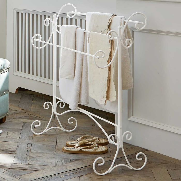 Wieszak / Stojak na ręczniki Loberon Duclair – Shabby Chic, Prowansalski