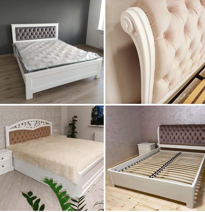 Ліжко з натурального дерева бук