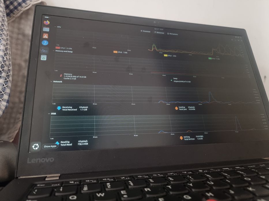 Lenovo Thikpad T460s - Tela  Touch, rotação de 180°.