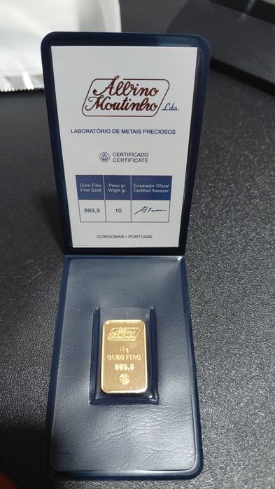Barra Ouro  Albino Moutinho 10 Gramas