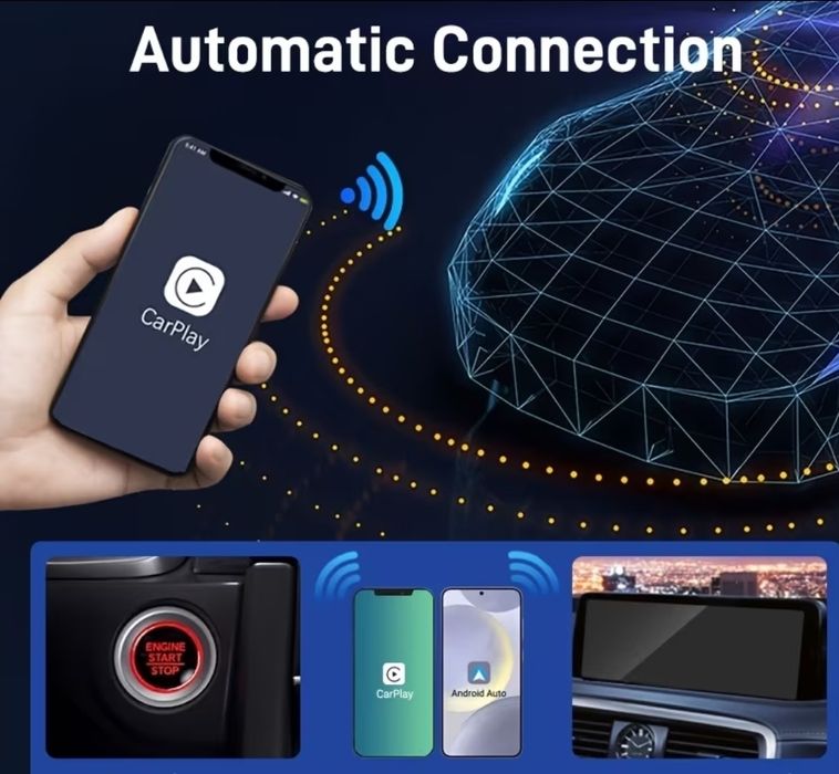 Bezprzewodowy Adapter CarPlay i Android Auto Mini - Konwerter