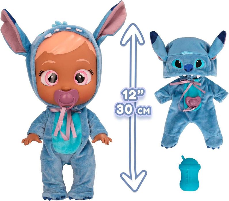 Інтерактивна Cry Babies Disney Stitch Пупс плаче. Плакса Стіч Дісней