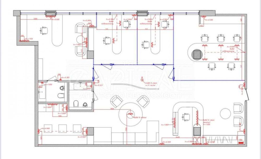 Оренда / Офіс / 160 м2 -/ вул. Князів Острозьких 32/2 / Печерський р н
