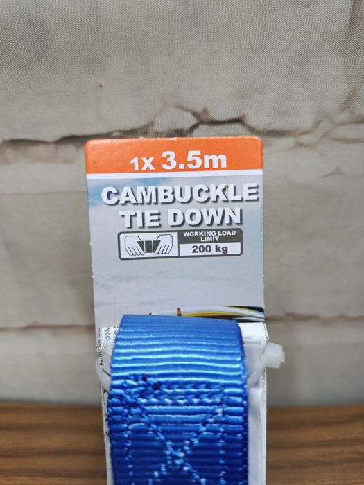 Pas transportowy spinający bagaż do walizki 2,5 cm x 3,5 m niebieski