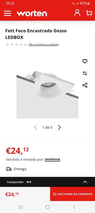 Foco Led Downligth Encastrado LEDBOX - NOVO