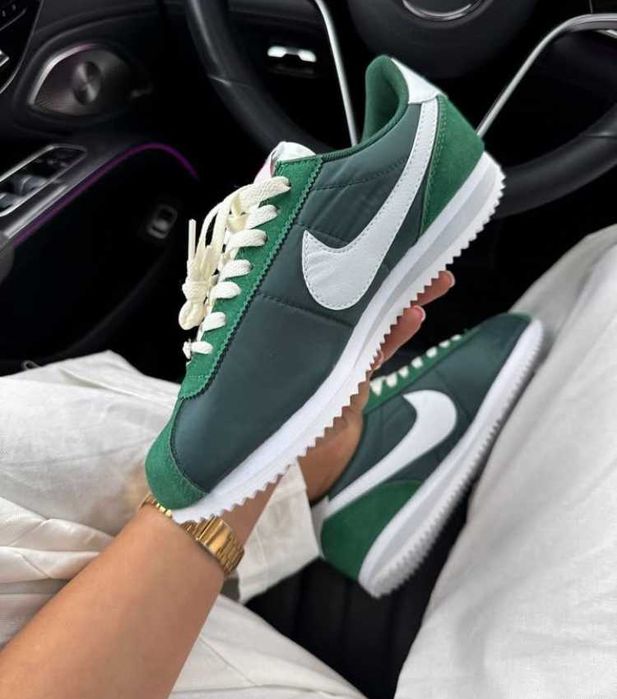 (БЕЗ ПЕРЕДОПЛАТИ)Nike Cortez Green White найк кортез зелені білі