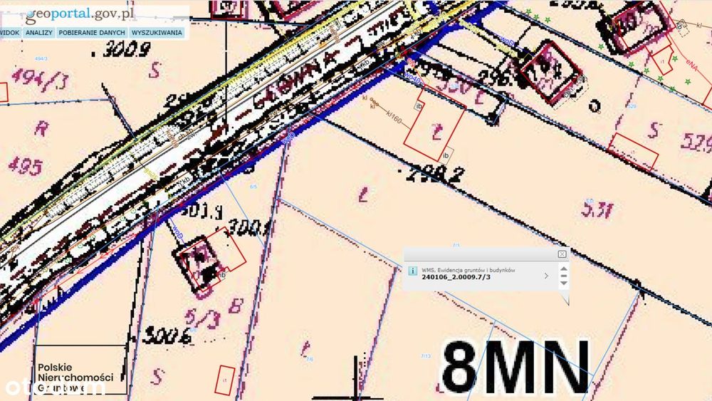 Działka Budowlana w Sarnowie 2031 m² asfalt + media Jedyna taka