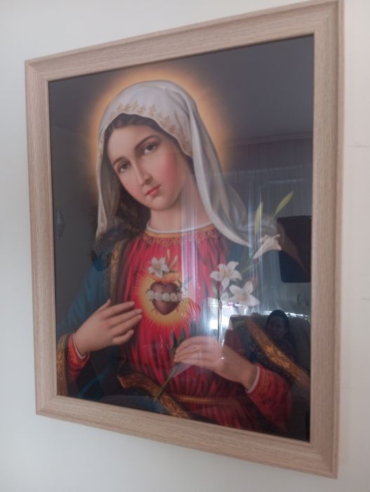 Obraz Najświętsze Serce Jezusa i Maryi 55x45 Nowa Reprodukcja