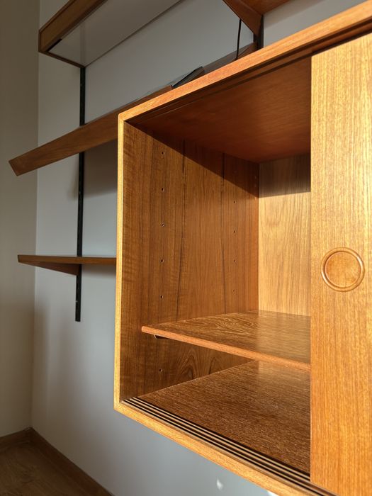 Skandynawski regał systemowy ścienny Kai Kristiansen tekowy vintage