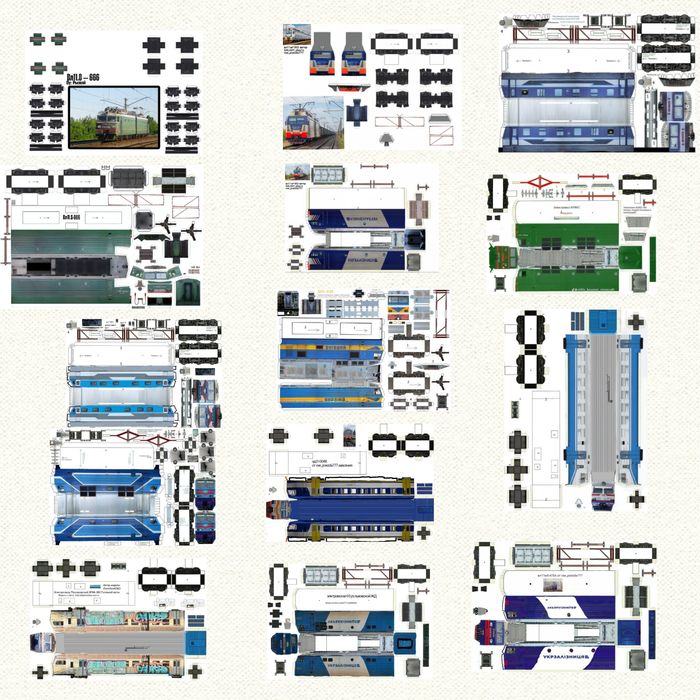 Шаблоны поездов, получаются красивые и качественные модели