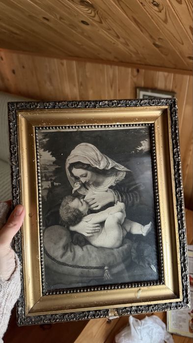 Obraz religijny – Matka Boża z Dzieciątkiem PRL