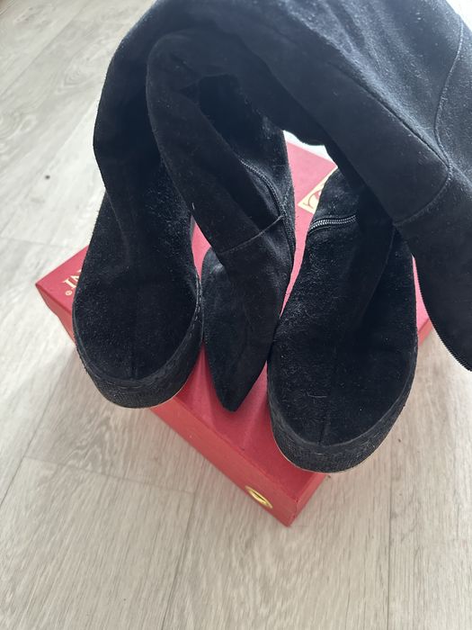 Сапоги замшеві натуральні