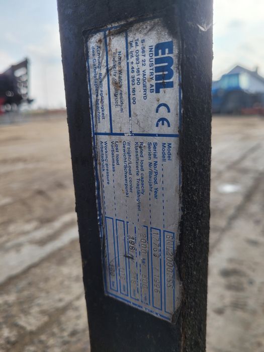 Paleciak widły do palet 120cm  hydrauliczny rozstaw łyżka krokodyl JCB