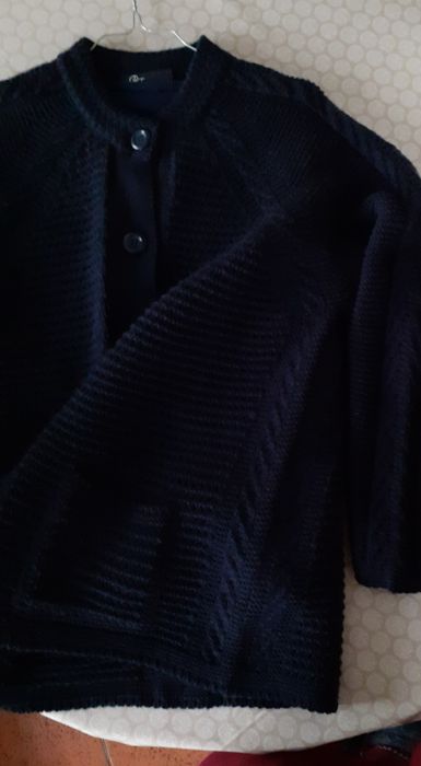 Casaco de malha XL azul escuro. Porte inc.