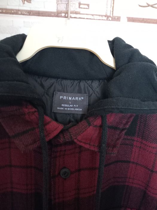 Чоловіча сорочка  темно - бордова  в клітку.