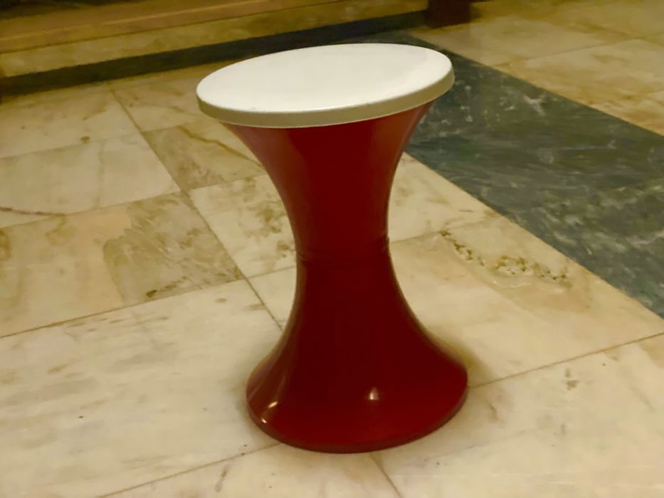 Tam Tam Banco Stool Space Age Red Retro Vintage Mid Century Design