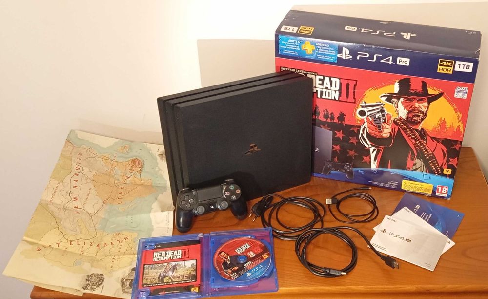 Playstation 4 Pro 1Tb - Red Dead Redemption 2 (Jogo incluído)