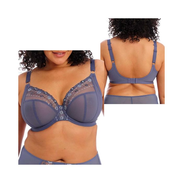 ELOMI Matilda Biustonosz Plunge 90K Niebieski Denim Daisy Fiszbiny