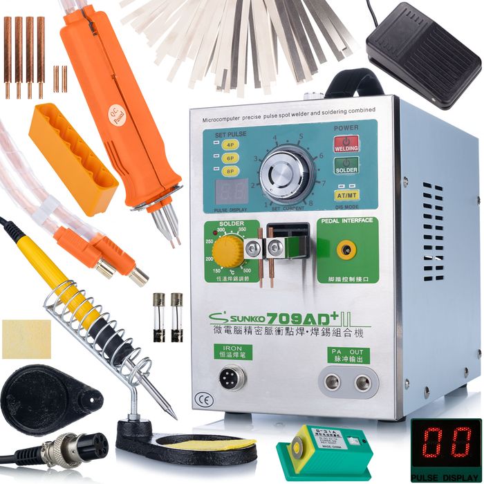 Zgrzewarka do Ogniw Sunkko 709AD+ – 3,2 kW, 30–800A