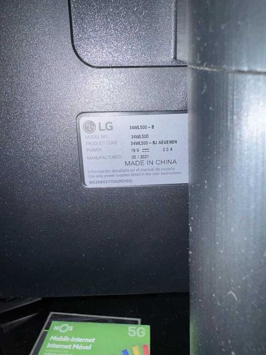 Monitor LG 34WL500-B (34'' - UWHD - LED IPS